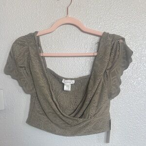 URBAN Romantics Olive Lace Blouse